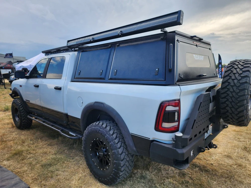 A.R.E. truck topper installed on pickup